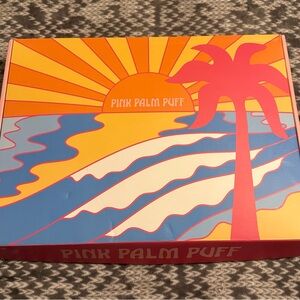 Pink Palm Puff Box